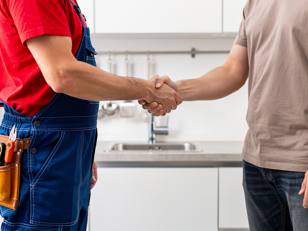 VVS-team arbetar med rörinstallation på byggarbetsplats